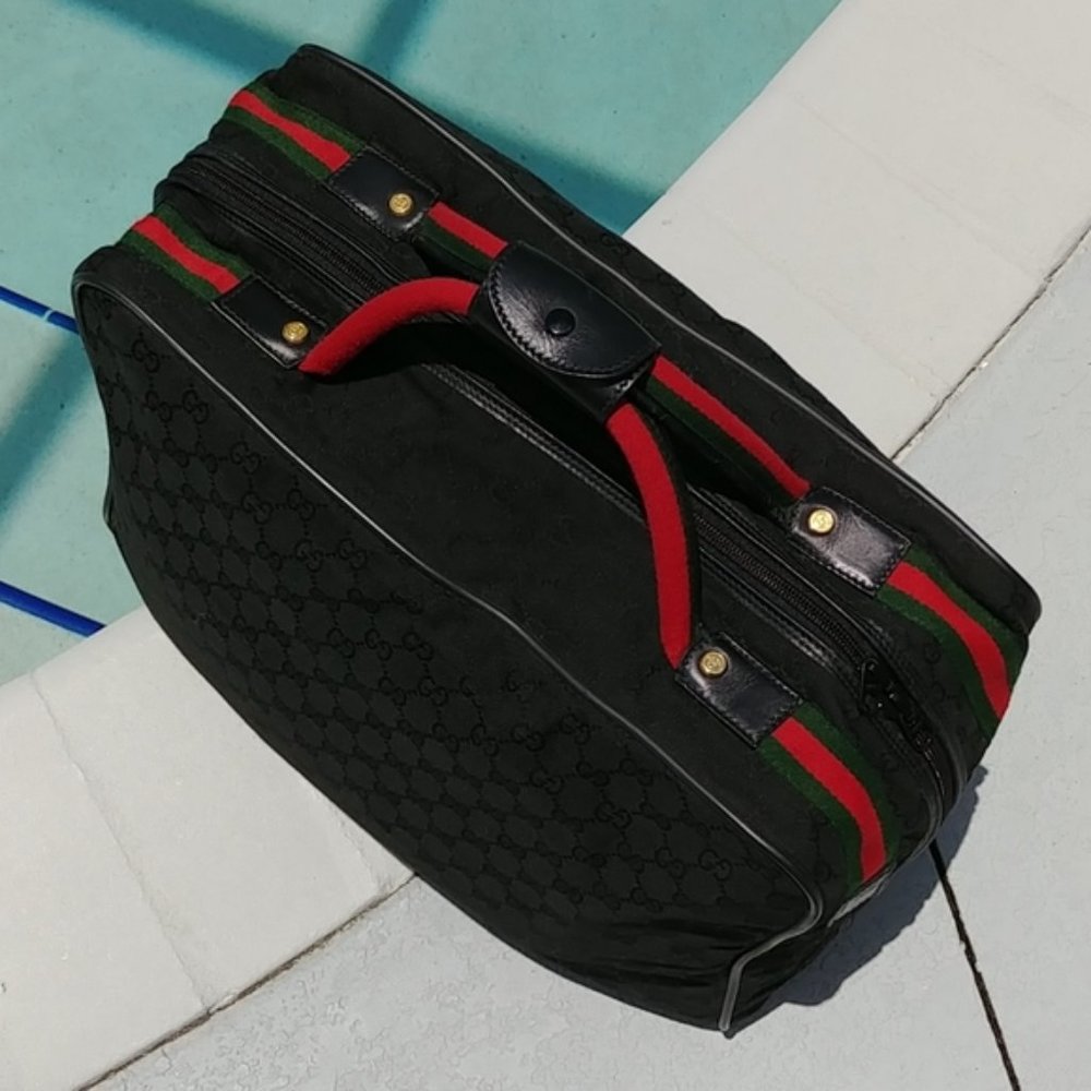 Gucci monogram Black Web Carry On duffle bag - Picture 5 of 15